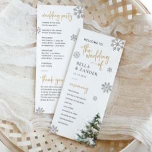 Winter Wedding Program Christmas Wedding Program