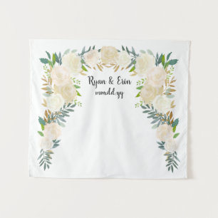 Winter Wedding Reception Backdrop Photobooth Prop Tapestry