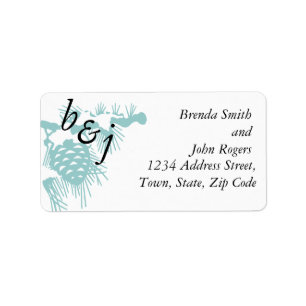 Winter Wedding Reply Card Address Labels Pine