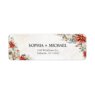 Winter Wedding Return Address Label