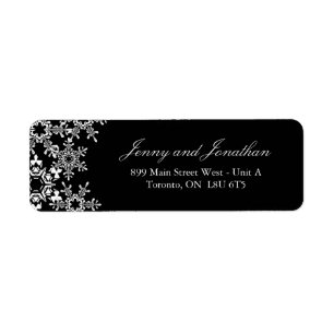 Winter Wedding RSVP Address Labels