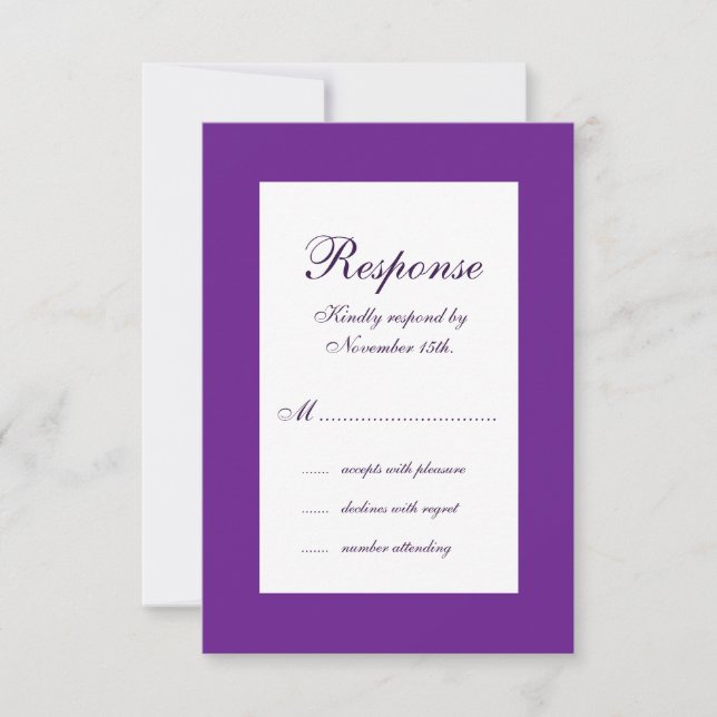 Winter Wedding RSVP Card (Front)