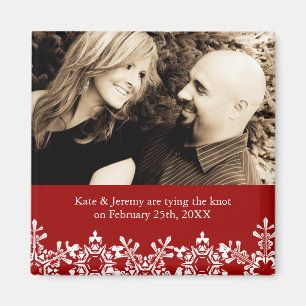 Winter Wedding Save the Date Magnet