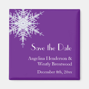 Winter Wedding Save the Date Magnet