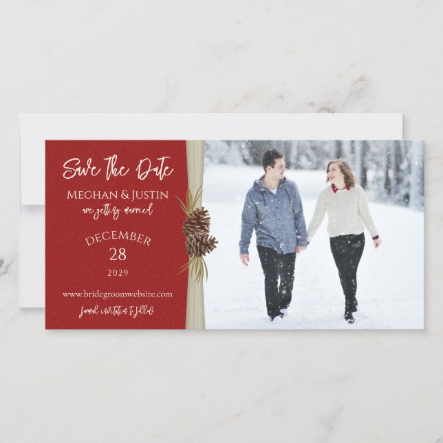 Winter Wedding Save the Date Photo (Front)