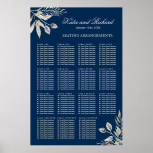 Winter Wedding Seating Arrangement Poster