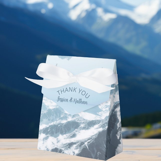 Winter Wedding Snow Mountains Photography Favour Box (Creator Uploaded)