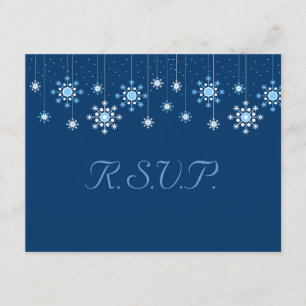 Winter Wedding Snowflakes Response Card