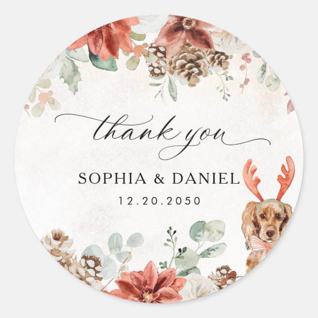 Winter Wedding Sticker (Front)