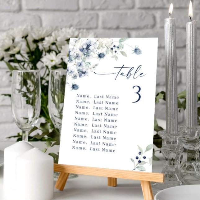 Winter Wedding Table Number Seating Chart Cards (Creator Uploaded)