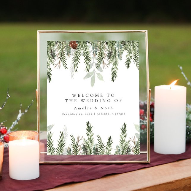 Winter Wedding Tabletop Welcome Sign (Creator Uploaded)
