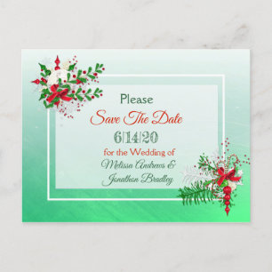 Winter Wedding Themed Save the Date Postcard