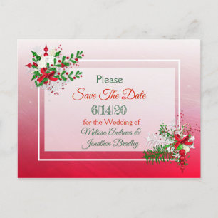 Winter Wedding Themed Save the Date Postcard