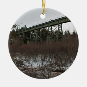 Winter Wentworth Train Trestle Ceramic Ornament