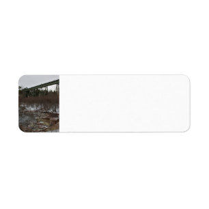 Winter Wentworth Train Trestle Return Address Label