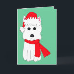 Winter Westie Holiday Card<br><div class="desc">Winter Westie! West Highland White Terrier Holiday Card -  Blank Inside *add your own text and/or change the  page colors!</div>