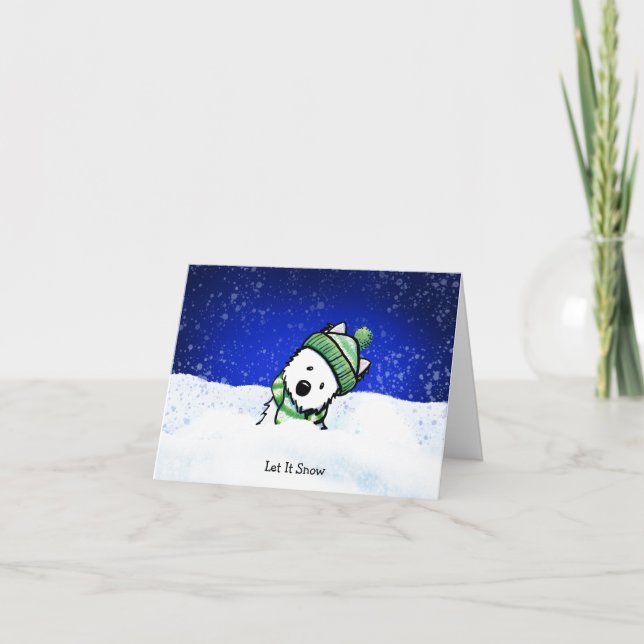 Winter Westie Note Card (Front)