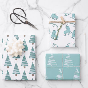 Winter Whimsy Christmas Wrapping Paper Sheet