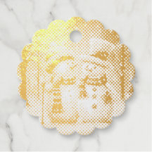 Winter Whimsy Snowman Foil Favour Tag