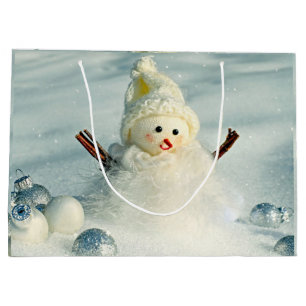 Winter Whimsy Snowman Large Gift Bag