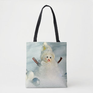 Winter Whimsy Snowman Tote Bag