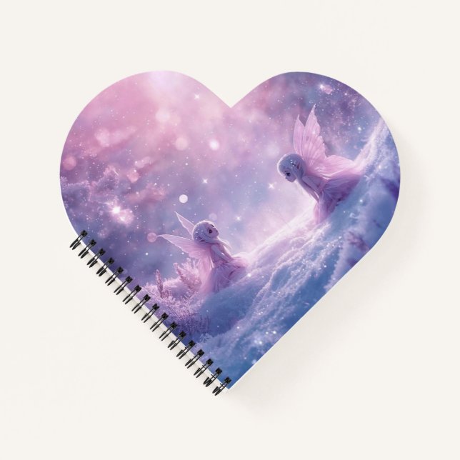 Winter Whispers and Fairy Light Notebook (Front)