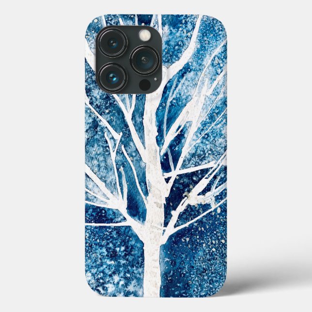 Winter white birch tree Christmas Case-Mate iPhone Case (Back)