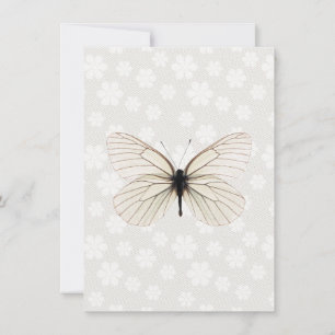 Winter White Damask Rehearsal Dinner Invitation