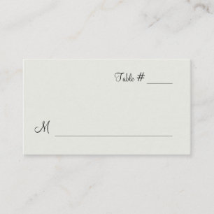 Winter White Escort Place Card