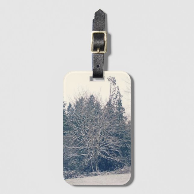 Winter White Luggage Tag (Front Vertical)
