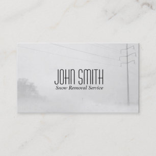Winter Whiteout Snow Removal Blizzard Weather Business Card