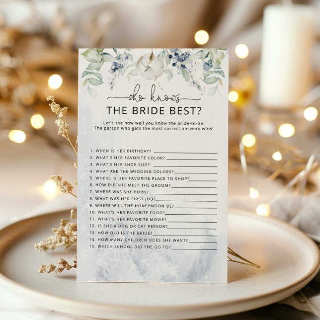 Winter Who knows the bride best game (Creator Uploaded)