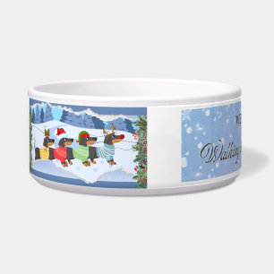 Winter Wienerland Christmas Pet Bowl