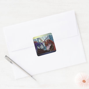 Winter Wildberry Unicorns Square Sticker