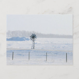Winter Windmill Postcard