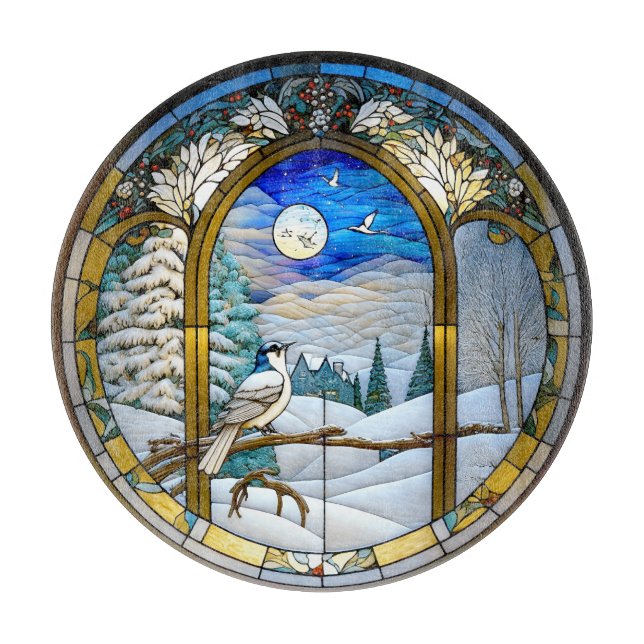 Winter Window Cutting Board (Front)