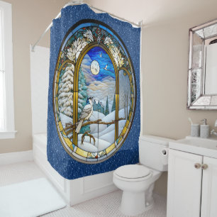 Winter Window Shower Curtain