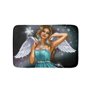 Winter Winged Fairy Bath Mat