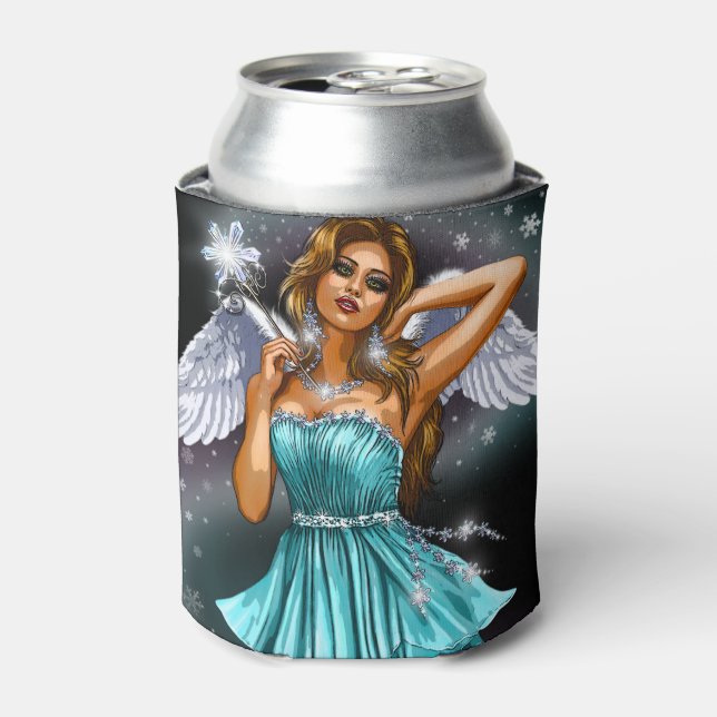 Winter Winged Fairy Can Cooler (Can Front)