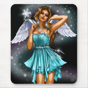 Winter Winged Fairy Mouse Pad