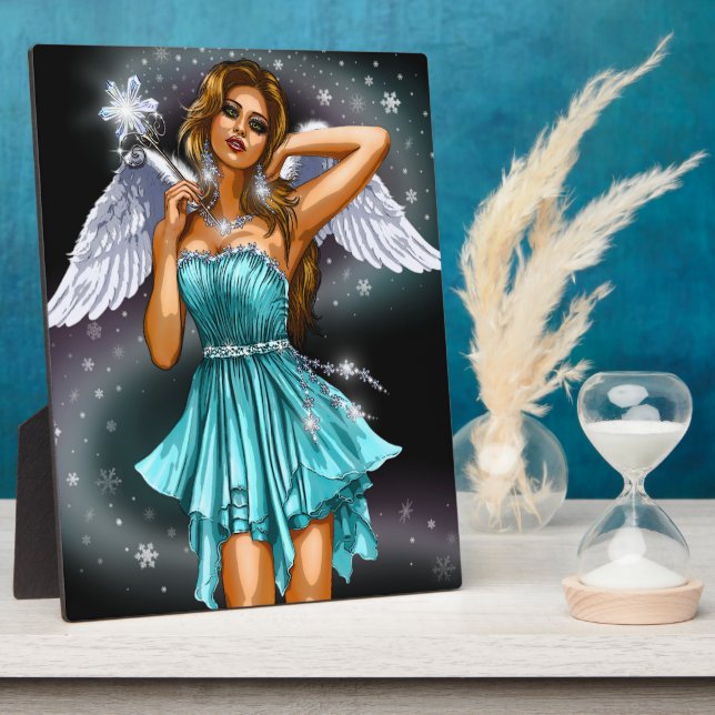Winter Winged Fairy Plaque (Side)