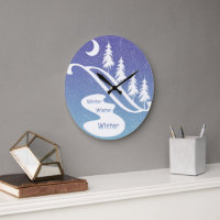Winter, winter, winter design Wall Clock