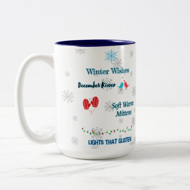 Winter Wishes Christmas Mug (Left)