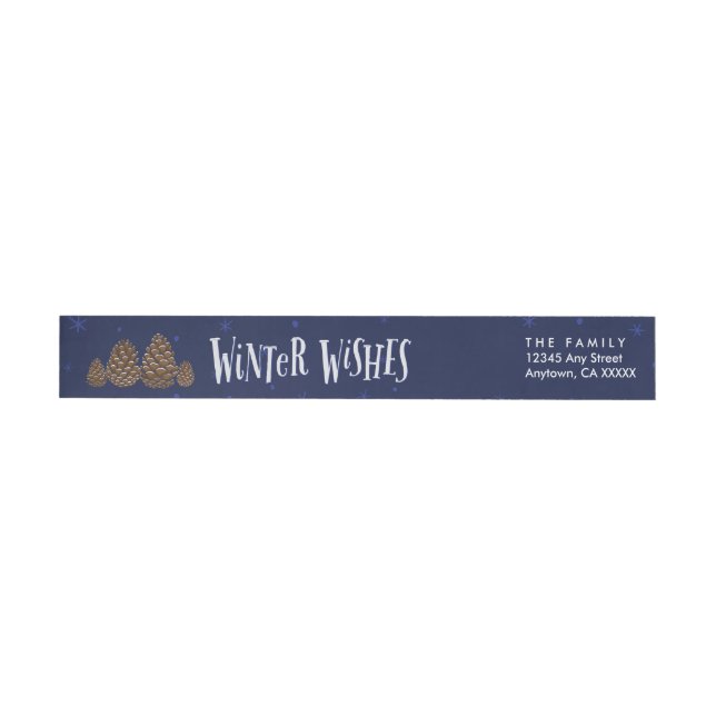 Winter Wishes Envelope Seal, address label (Individual)
