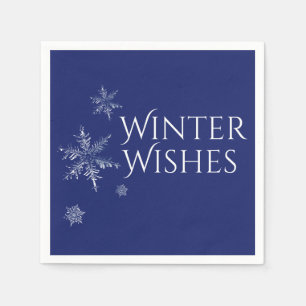 Winter Wishes Snowflakes Napkin