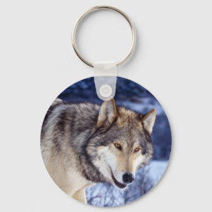 Winter Wolf 2 Key Ring