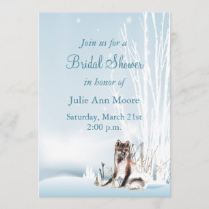 Winter Wolf Bridal Shower Invitation