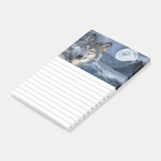 Winter Wolf Full Moon Post-it Notes