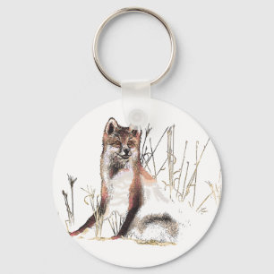 Winter Wolf Key Ring