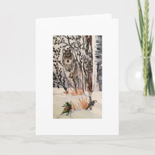 Winter Wolf Notecard